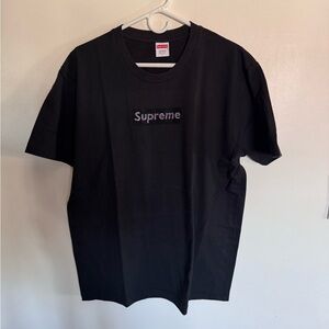 Swavorski x Supreme Black Crystal T-Shirt super rare!!